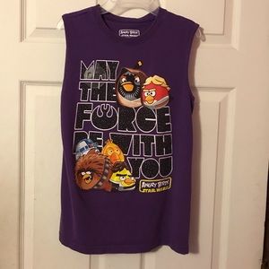 Angry Birds Star Wars Purple Tank Top Boys 14/16